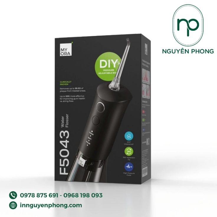 Mâu in hộp đựng máy tăm nước tối giản 